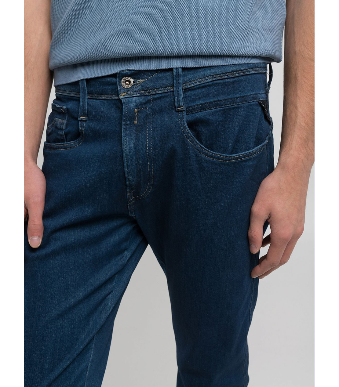 スリムフィットANBASS Hyperflex Eco Plusデニム 詳細画像 ダークブルー 4